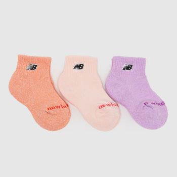 New Balance Multi Kids Patch Ankle Socks 3 Pack Socks