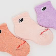 New Balance Kids Patch Ankle Socks 3 Pack,2 of 4