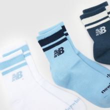 New Balance Kids Striped Midcalf Sock 3 Pk,2 of 4