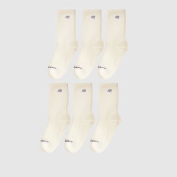 New Balance Off-White Kids Crew Socks 6Pk Socks