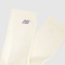 New Balance Kids Crew Socks 6Pk in Off-White New Balance Kids Crew Socks 6Pk,3 of 4