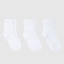 schuh Kids Frill Ankle Socks 3 PK,1 of 4