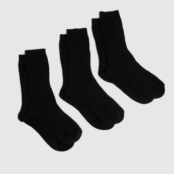 schuh black kids ribbed socks 3 pack schuh black kids ribbed socks 3 pack