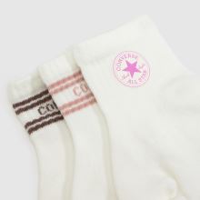 Converse Infant Socks 6 Pack in White Multi Converse Infant Socks 6 Pack,3 of 4