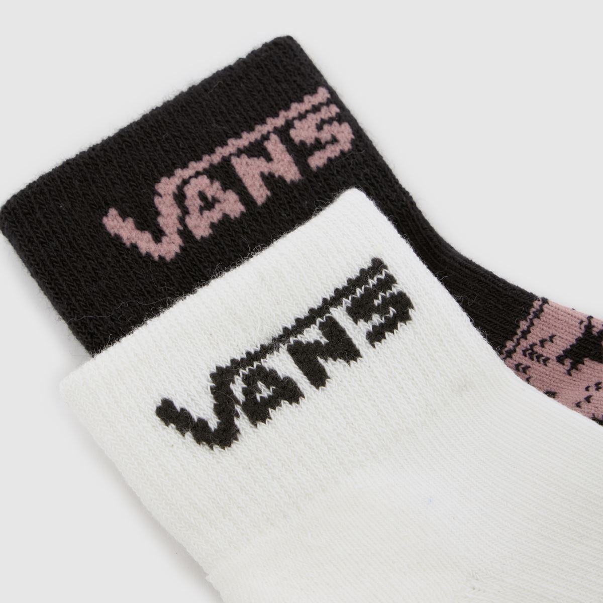 Vans Kids Gripper Socks 2PK in Black Multi Vans Kids Gripper Socks 2PK 7