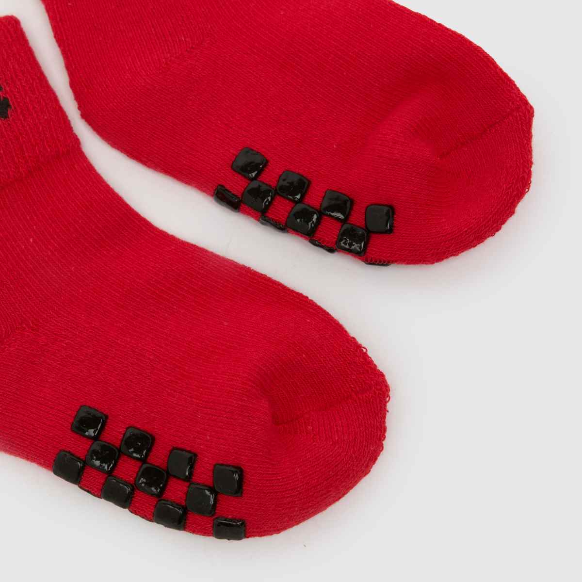 Vans Infant Grip Classic Socks 2 Pk in Red Multi Vans Infant Grip Classic Socks 2 Pk 7