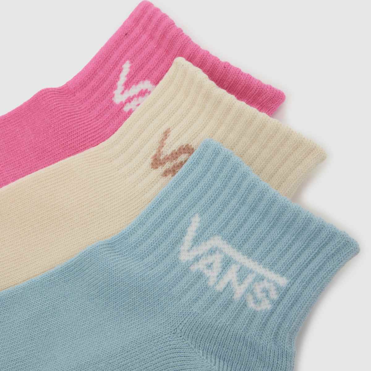 Vans Kids Classic Crew Socks 3PK in Multi Vans Kids Classic Crew Socks 3PK 4