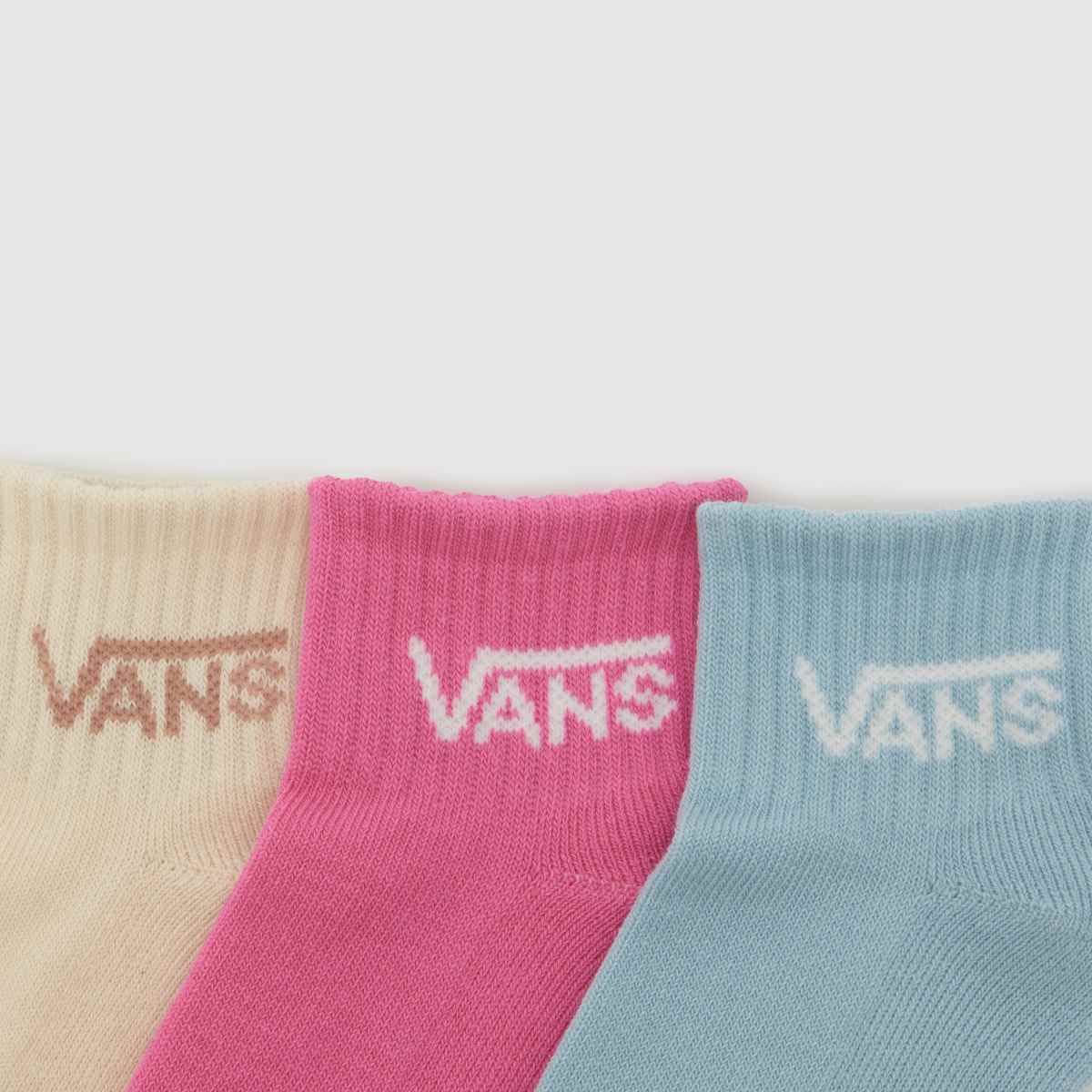 Vans Kids Classic Crew Socks 3PK in Multi Vans Kids Classic Crew Socks 3PK 7