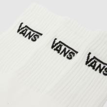 Vans Kids Classic Crew Socks 3PK in White & Black Vans Kids Classic Crew Socks 3PK,2 of 4
