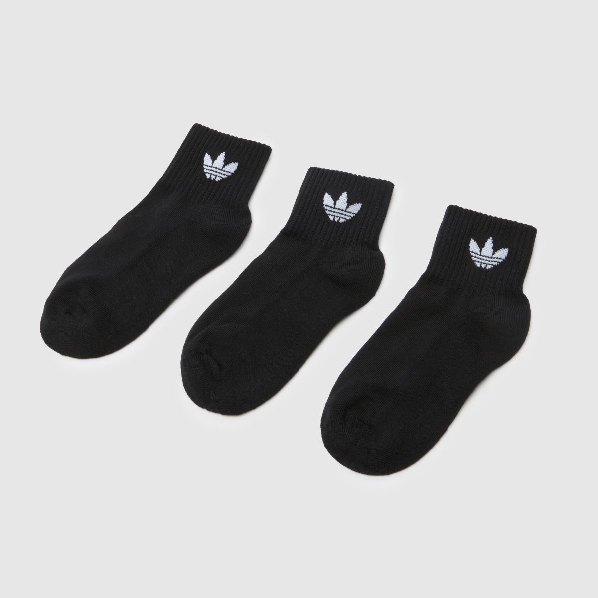 adidas Kids Originals Ankle Sock Pk in Black White