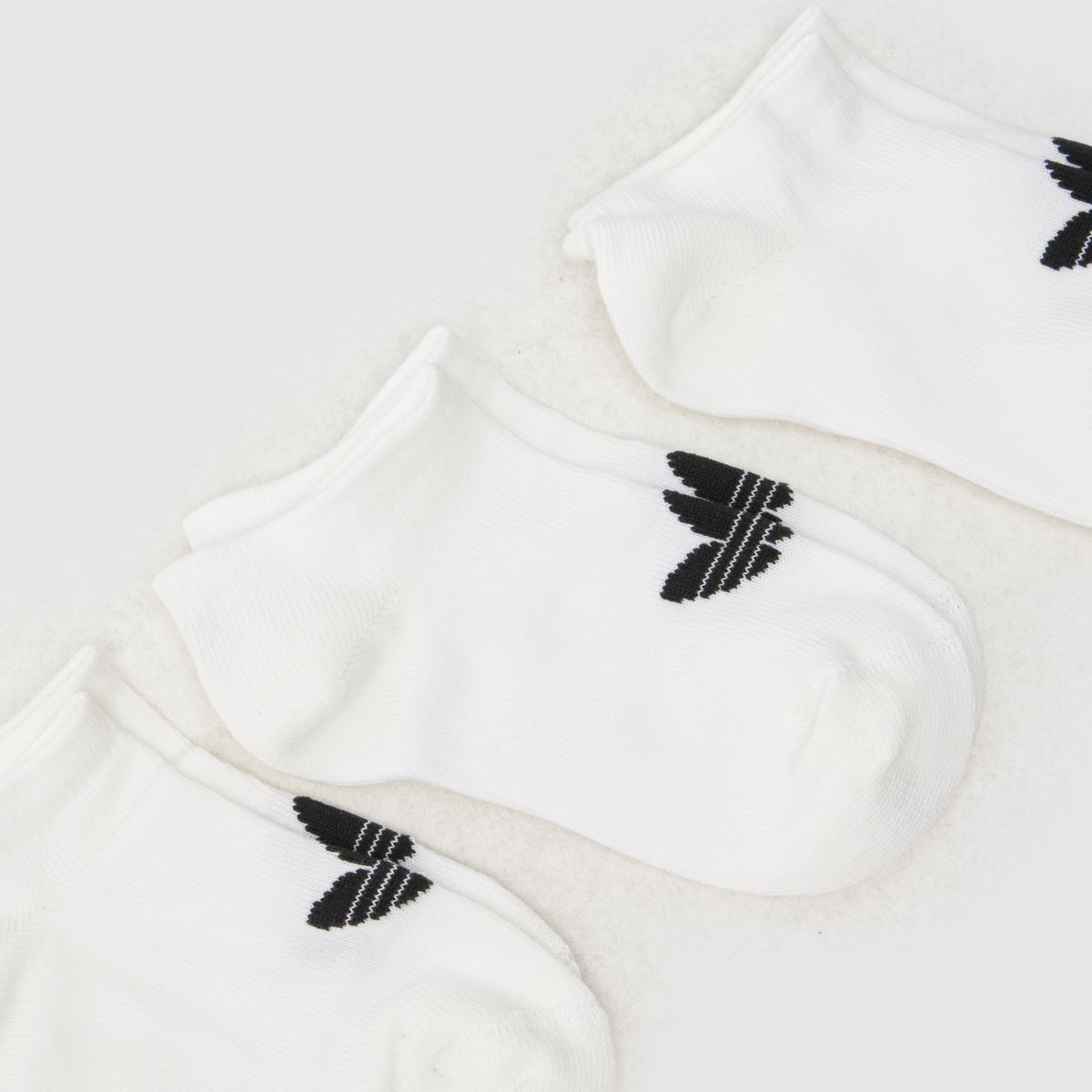adidas Kids Trefoil Liner Socks 3 Pk in White & Black adidas Kids Trefoil Liner Socks 3 Pk 1