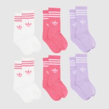 adidas Kids Originals Stripe Sock 6PK in Multi adidas Kids Originals Stripe Sock 6PK,1 of 4