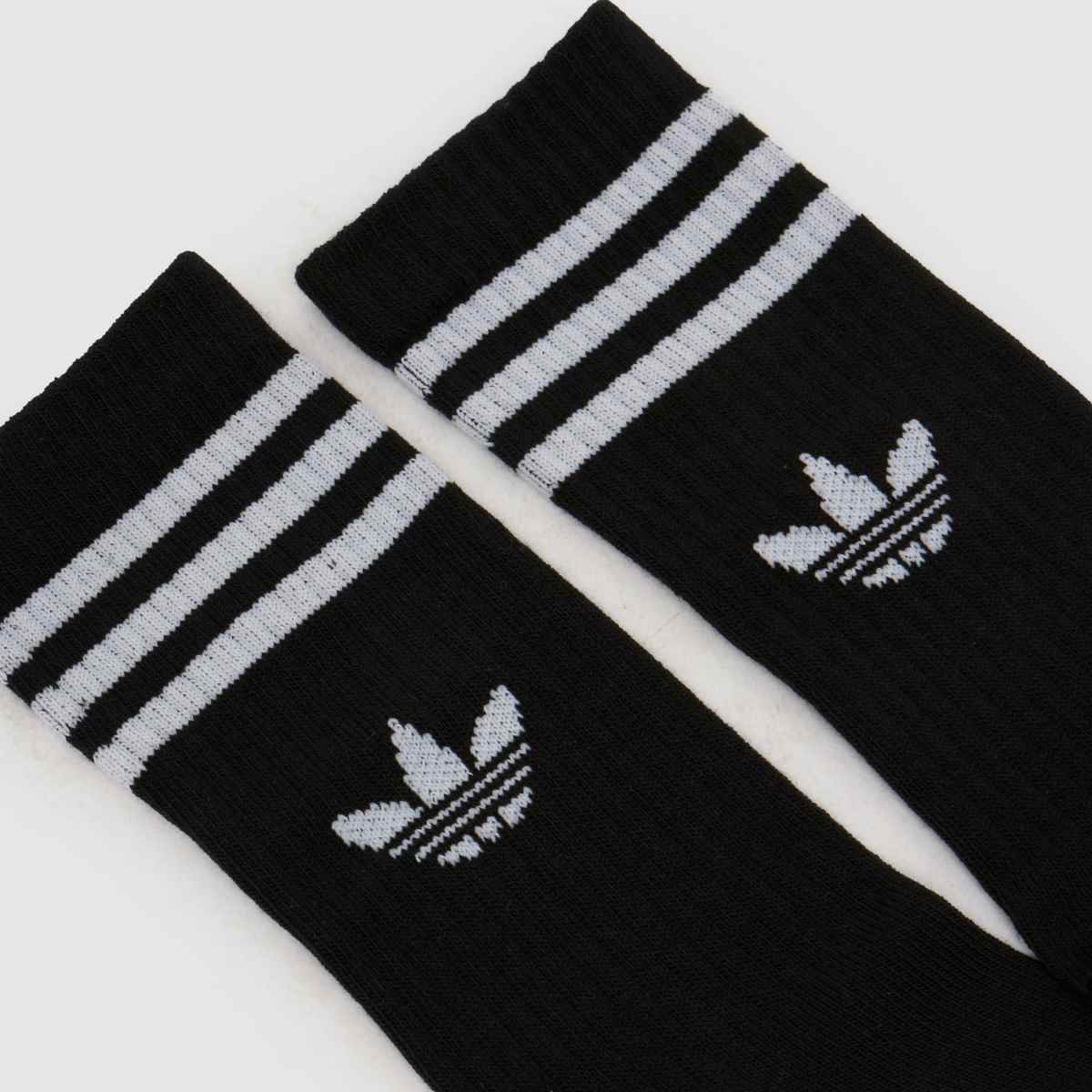 adidas Kids Crew Sock 3PK in White & Black adidas Kids Crew Sock 3PK 1
