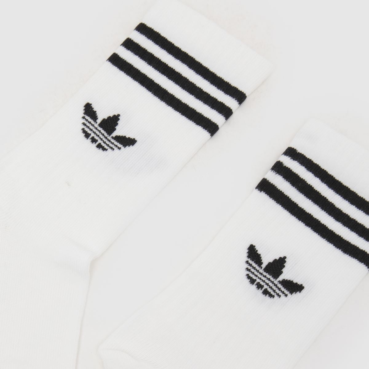 adidas Kids Crew Sock 3PK in White & Black adidas Kids Crew Sock 3PK 4