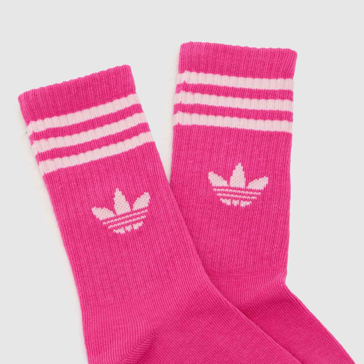 adidas Kids Crew Sock 3PK in Pink Multi adidas Kids Crew Sock 3PK 4
