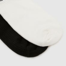 adidas Kids Ruffle Ankle Socks 2PK in White & Black adidas Kids Ruffle Ankle Socks 2PK,2 of 4