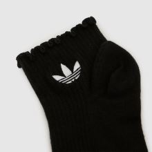 adidas Kids Ruffle Ankle Socks 2PK in White & Black adidas Kids Ruffle Ankle Socks 2PK,4 of 4