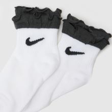 Nike Kids Ruffle Ankle Socks 6 Pk in White Multi Nike Kids Ruffle Ankle Socks 6 Pk,3 of 4