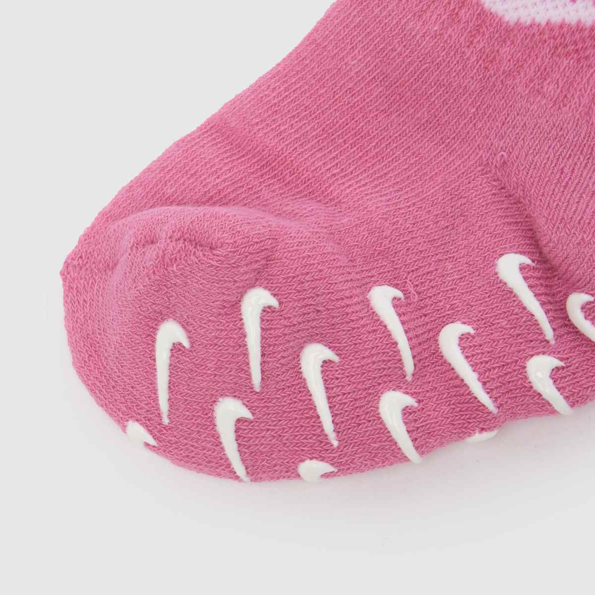 Nike Kids Gripper Ankle Socks 3 PK in Pink Multi Nike Kids Gripper Ankle Socks 3 PK 7
