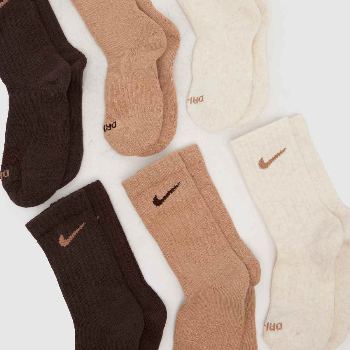 beige nike socks