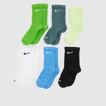Nike Multi Kids Crew Sock 6 Pack Socks
