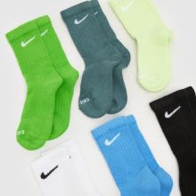 Nike Kids Crew Sock 6 Pack in Multi Nike Kids Crew Sock 6 Pack,2 of 4