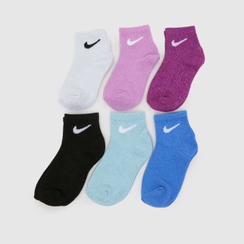 Nike Multi Kids Ankle Socks 6 Pack Socks