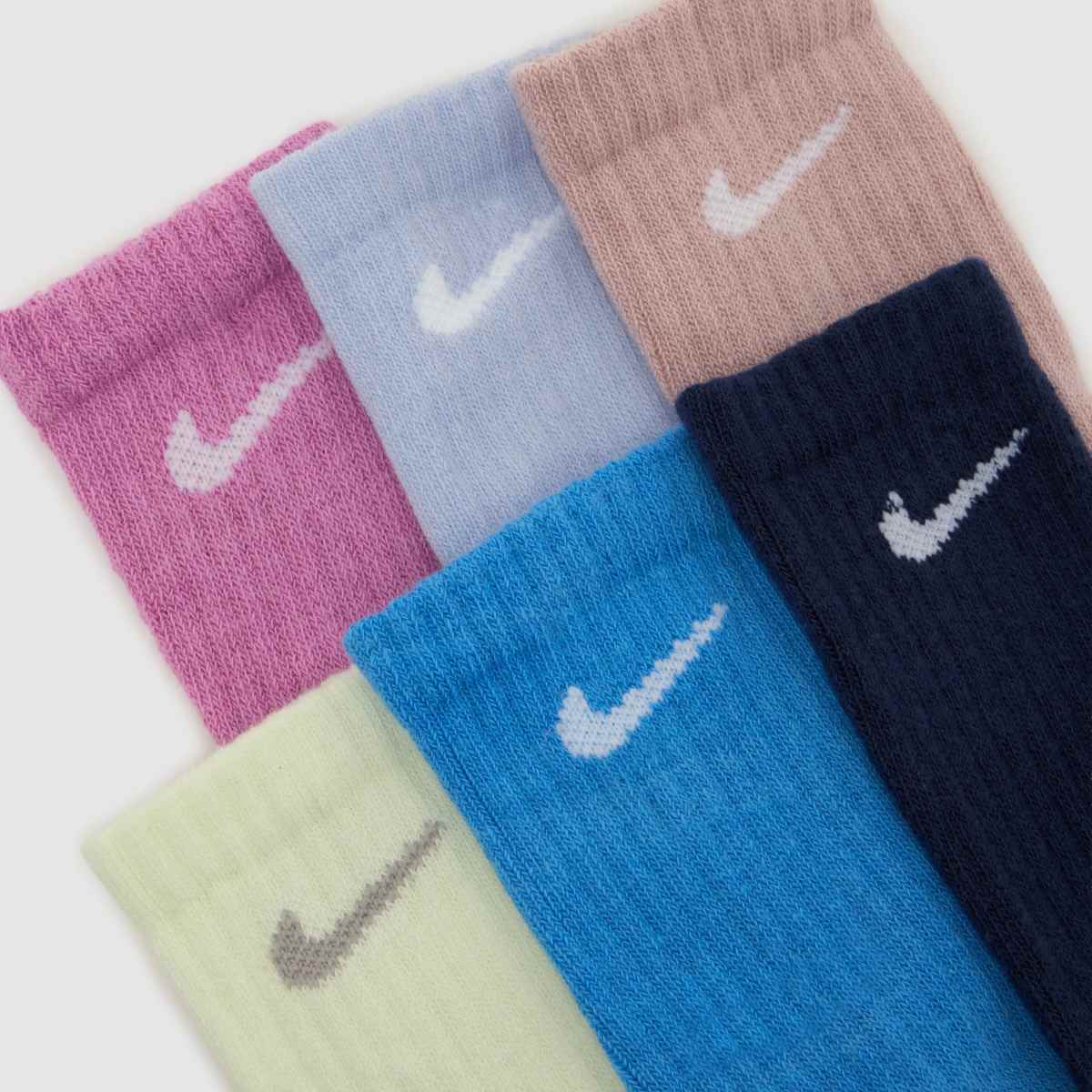 Nike Kids Performance Crew Sock 6PK in Multi Nike Kids Performance Crew Sock 6PK 1