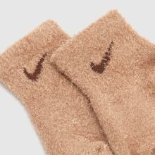 Nike Infant Ankle Cosy Socks 3PK in Beige Multi Nike Infant Ankle Cosy Socks 3PK,2 of 4