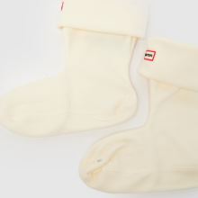 hunter boots HUNTER BOOTS Fleece Short Sock in Off-White,3 of 4