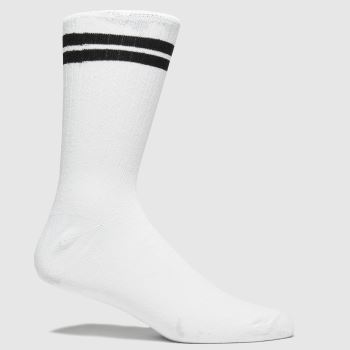 schuh white & black stripe crew schuh white & black stripe crew