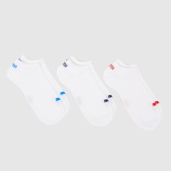 PUMA White Multi Sneaker Socks 3 Pack Socks