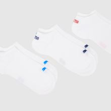 PUMA Sneaker Socks 3 Pack in White Multi PUMA Sneaker Socks 3 Pack,2 of 4