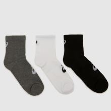 ASICS Quarter Socks 3 Pack in Grey Multi ASICS Quarter Socks 3 Pack,1 of 4