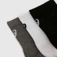 ASICS Quarter Socks 3 Pack in Grey Multi ASICS Quarter Socks 3 Pack,2 of 4