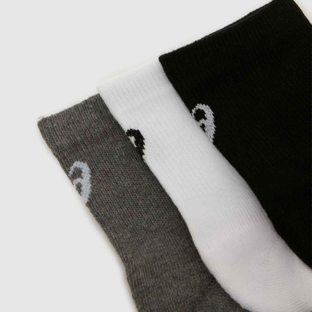ASICS Quarter Socks 3 Pack in Grey Multi ASICS Quarter Socks 3 Pack 1