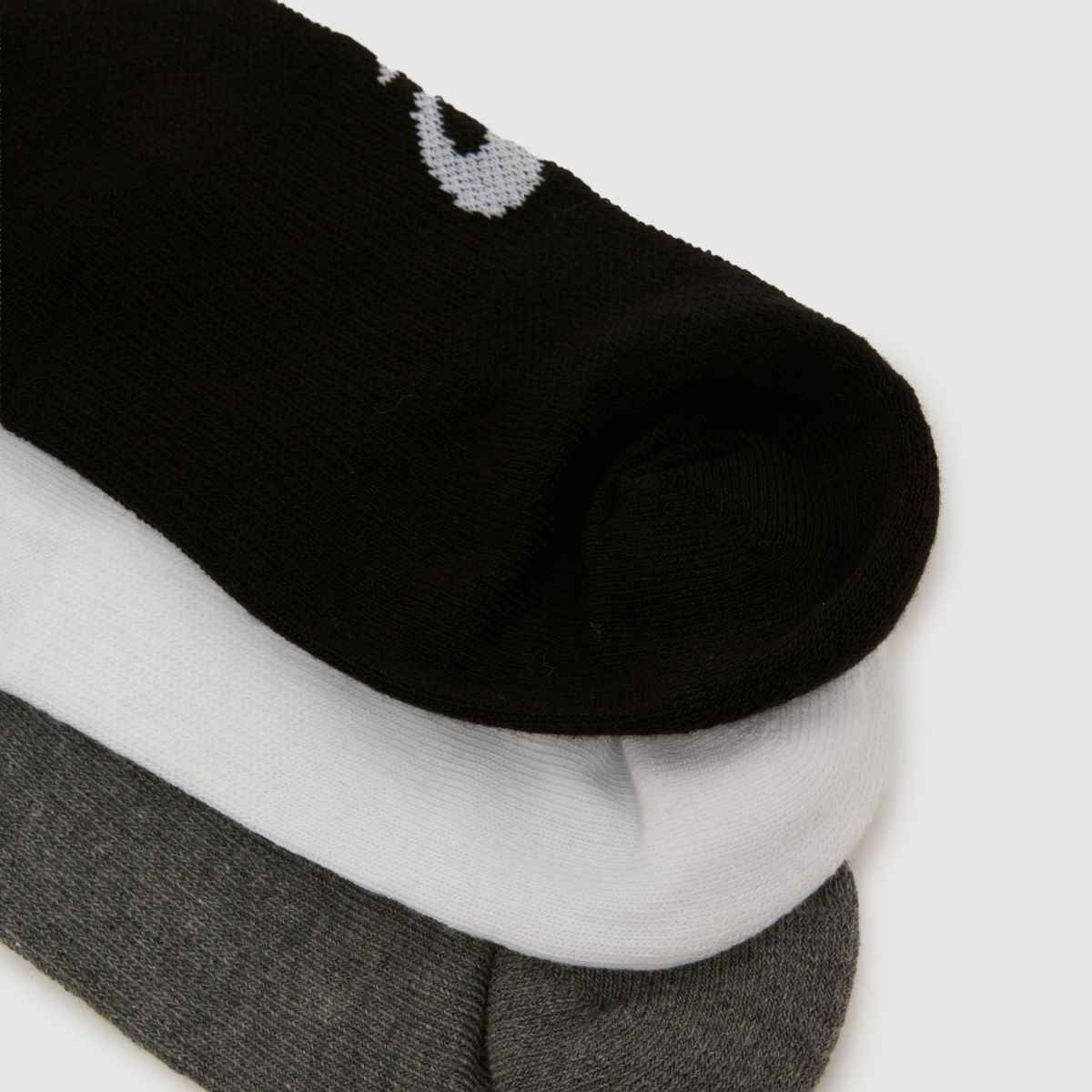 ASICS Quarter Socks 3 Pack in Grey Multi ASICS Quarter Socks 3 Pack 4