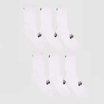 ASICS White Crew Sock 6 Pack Socks
