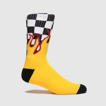 accessories Vans white & orange flame check crew 1pk accessories Vans white & orange flame check crew 1pk