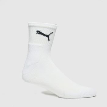 PUMA white unisex short crew sock 3 pk PUMA white unisex short crew sock 3 pk