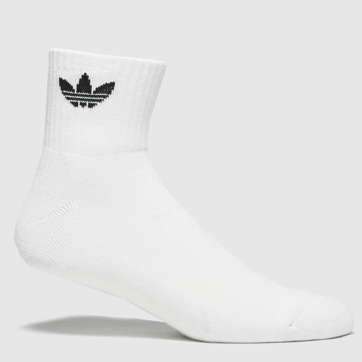 adidas Ankle Socks 3 Pack in White & Black, Logo Detail, Fabric, Size: 8.5-10