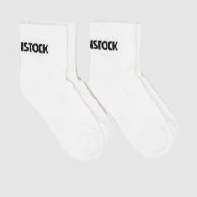 BIRKENSTOCK Ankle Crew Sock 2 PK in White & Black BIRKENSTOCK Ankle Crew Sock 2 PK,1 of 4