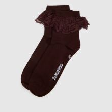 Dr Martens Frill Sock in Burgundy Dr Martens Frill Sock,1 of 4