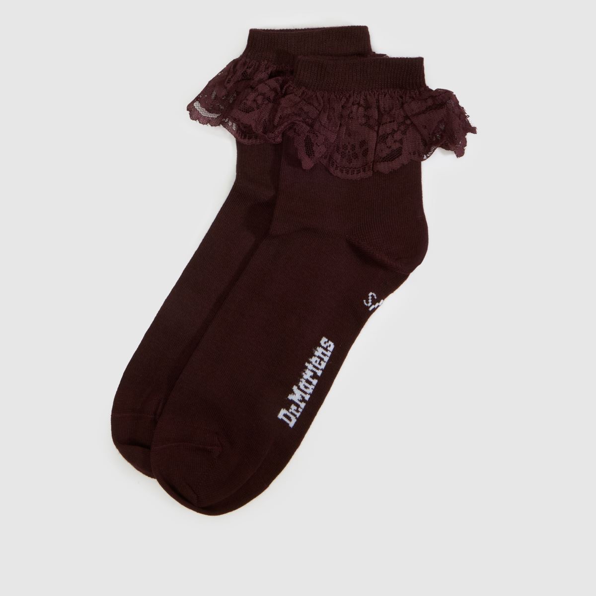 Dr Martens Frill Sock in Burgundy Dr Martens Frill Sock