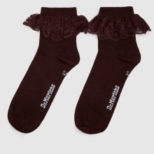 Dr Martens Frill Sock in Burgundy Dr Martens Frill Sock,4 of 4
