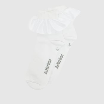Dr Martens Weiß Satin Frill Sock Socken
