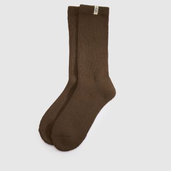 UGG Dark Brown Cozy Crew Sock 1PK Socks