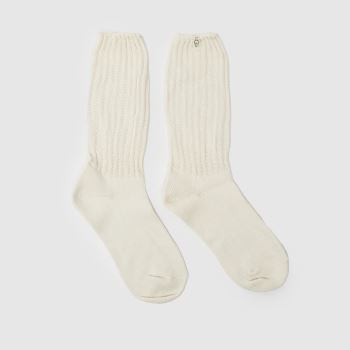 UGG White Tyla Slouchy Crew Sock 1 pack Socks