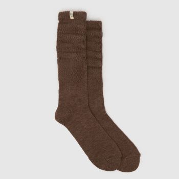 UGG Brown Tyla Slouchy Crew II Sock Socks