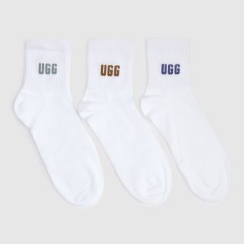 UGG Multi Quinlin Logo Ankle Sock 3 Pack Socks
